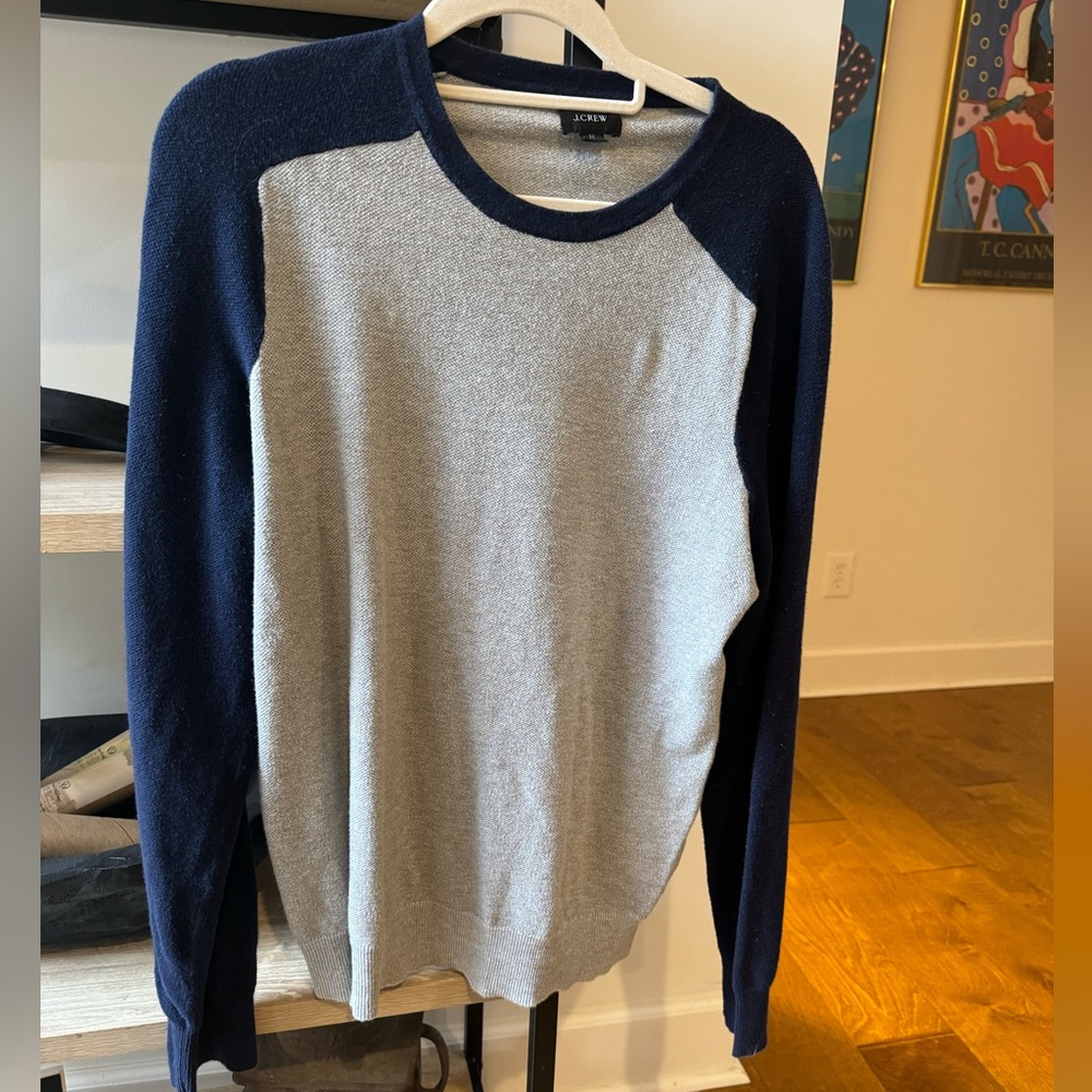 Two-toned J Crew Crewneck Sweater